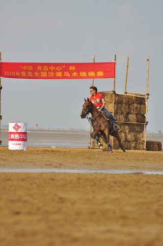 “中铁.青岛中心”杯2010年青岛全国沙滩马术绕桶及耐力赛圆满结束