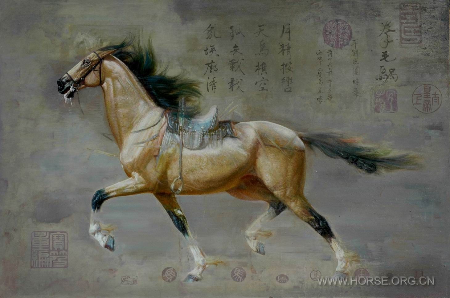 油画《马魂。唐太宗六骏之拳毛胍》180X120CM。201004。DSC_7156.JPG