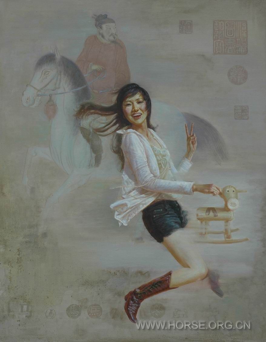 油画《时空。木马NO4》100X80CM。2008。10。10。DSC_8346.JPG