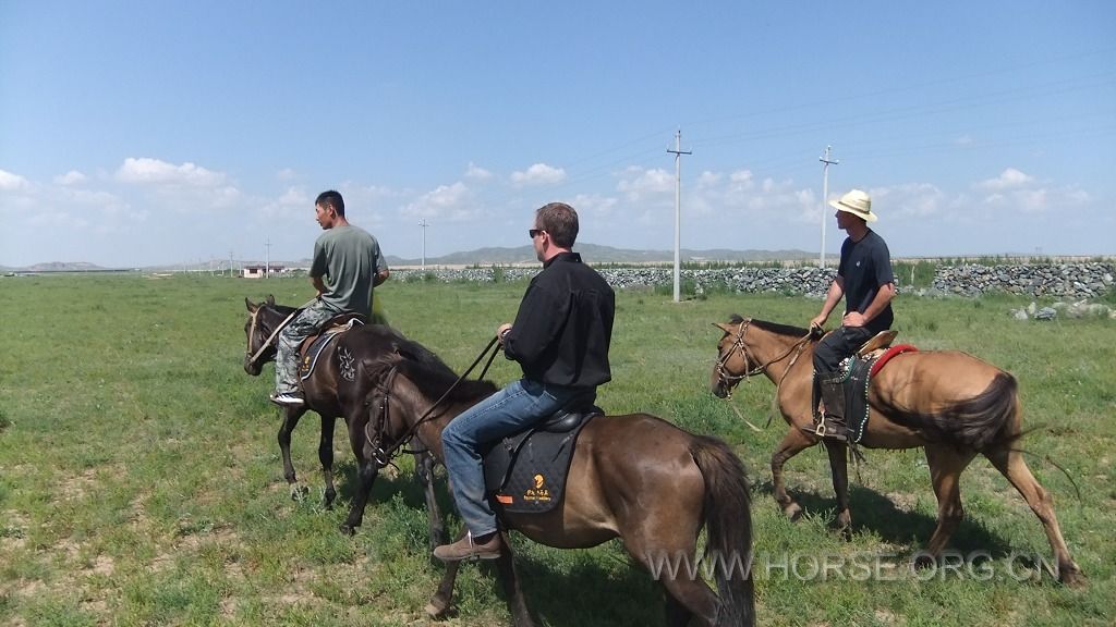 第一次骑马走在锡林浩特的大草原上